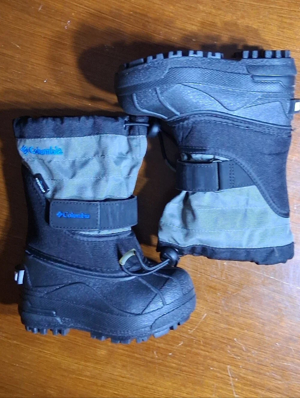 Columbia Black Winter Boots with Blue Logo